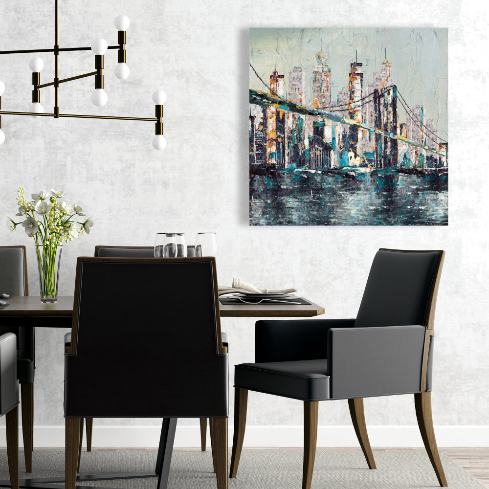 Picture of Begin Edition International Inc. Abstract Bridge Canvas | Textured ...