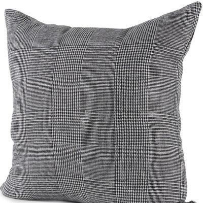 Housse de coussin blanc et noir