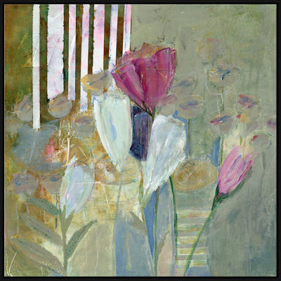 Peonies And Tulips Giclee On Canvas by Jill Krasner
