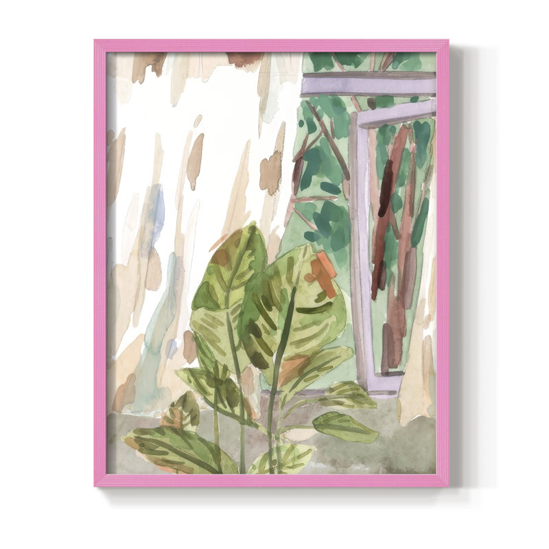 A Spring Window II, reproduction encadrée - bois massif, H 11 po x l 9 po, Rose