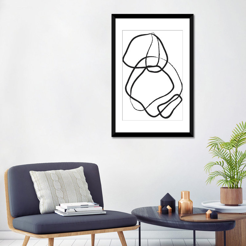 « doux 16 », impression sur toile, Papier d'art encadré noir, H 32 po x l 24 po x P 1 po, Blanc