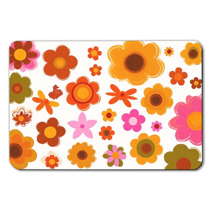 Tapis pour salle de bain Retro, Orange