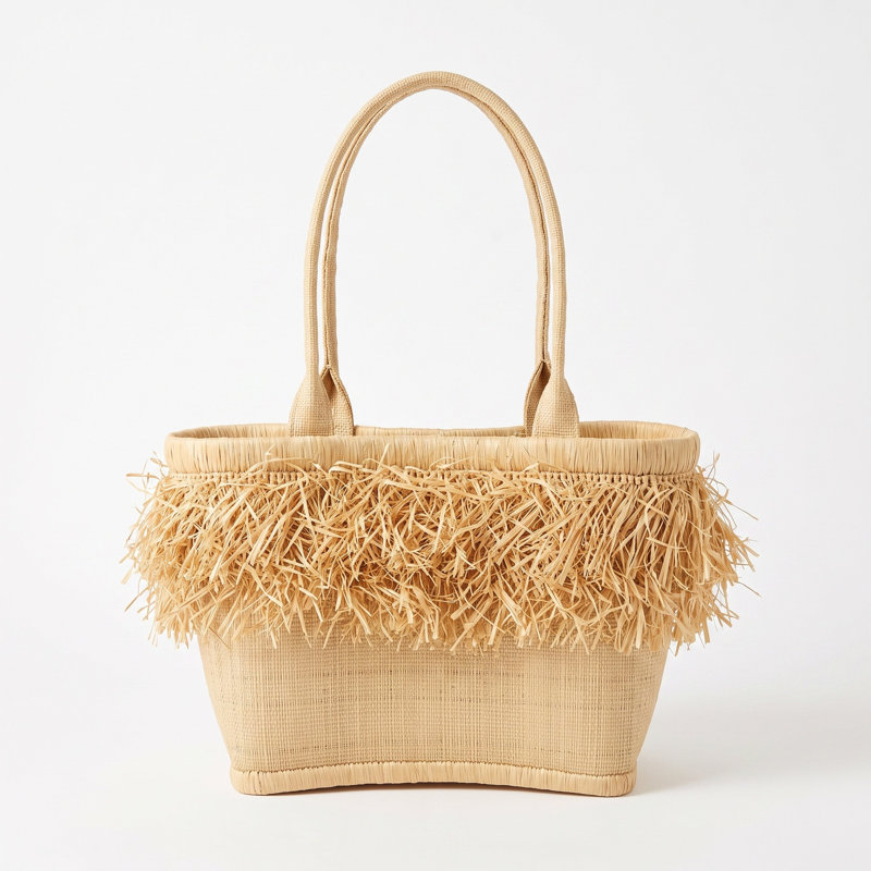 Raffia Palm Storage Tub & Tote, Natural, Large