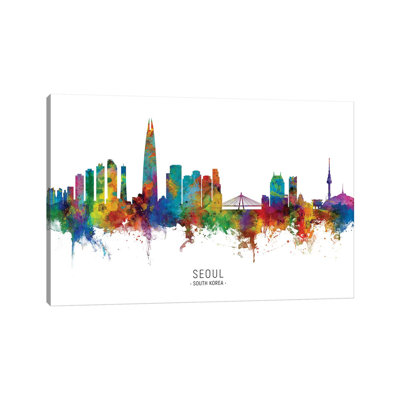 " Seoul South Korea Skyline " by Michael Tompsett