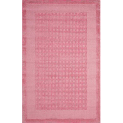 Tapis rose fait à la main Tressa