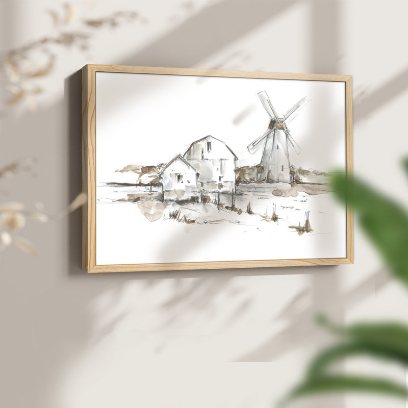 Old Mill Farm I -Framed Print - Restickable, 8" H x 10" W, Natural
