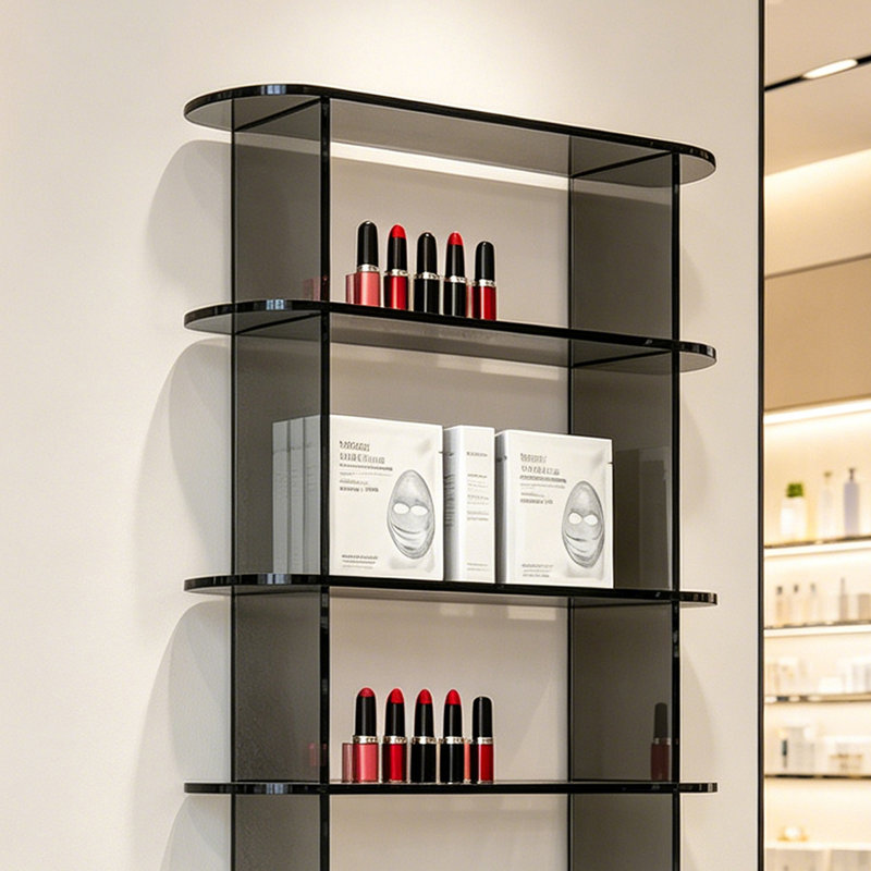 Modern Acrylic 5 Tier Display Shelf Rack, 55.12" H x 23.62" W x 9.84" D