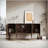 3D Wave Texture Sideboard with Marble-Like Sticker Countertop