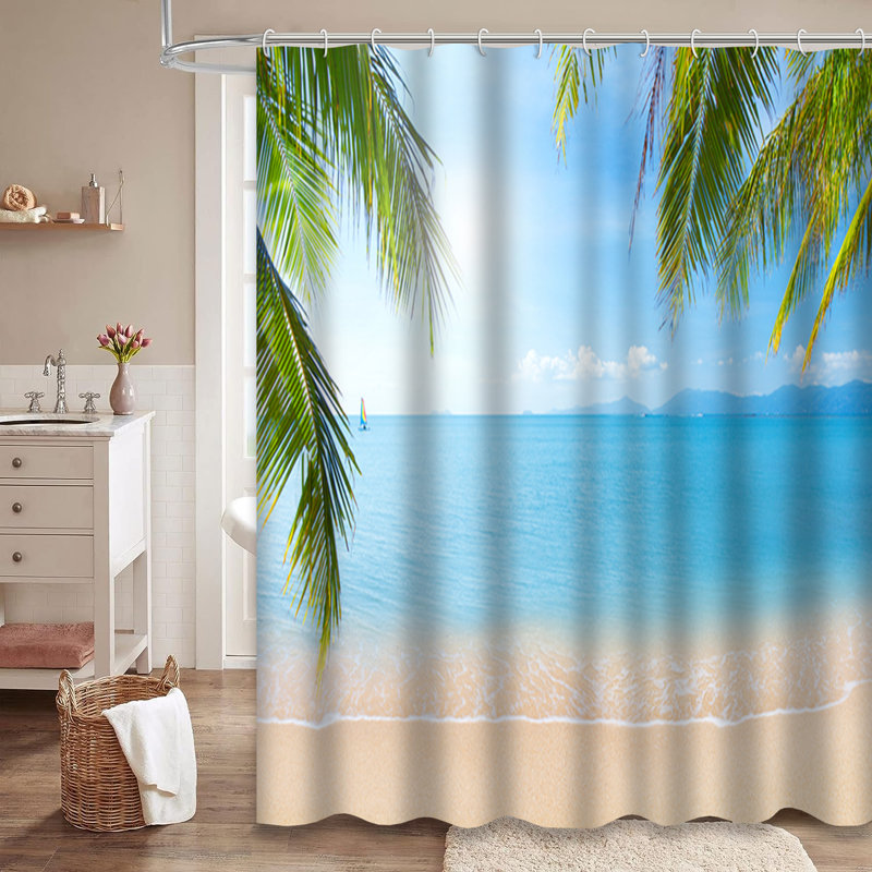 Magnifique rideau de douche avec 12 crochets, L 72 po x l 78 po