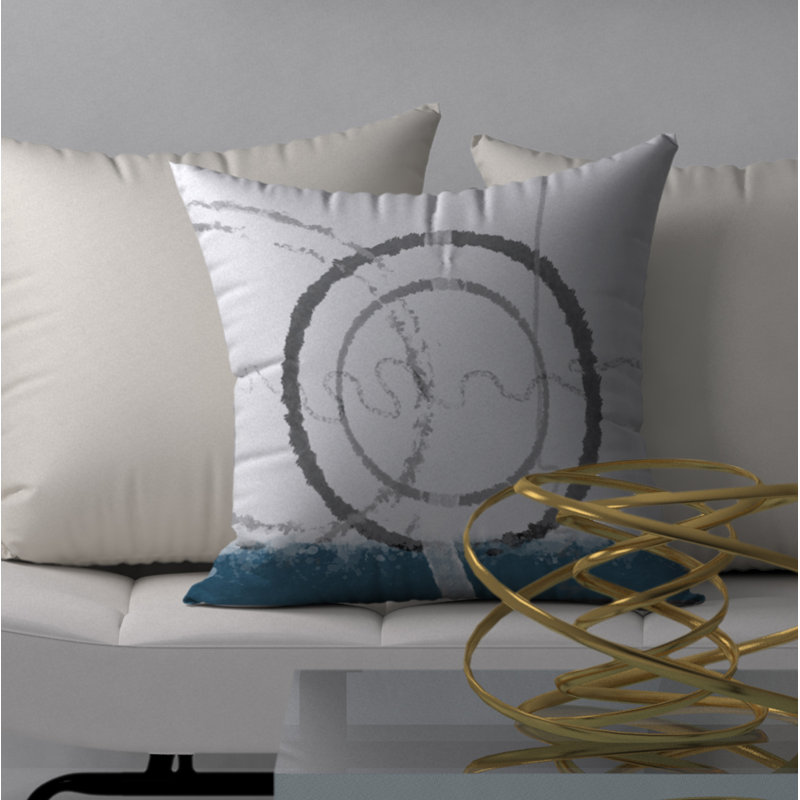 Abstract Reversible Throw Pillow, 24" x 24"