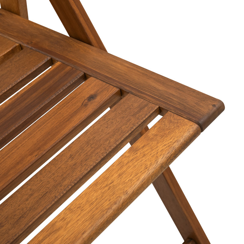 Ensemble de 2 chaises de patio pliantes en bois massif, Set of 2 Chairs
