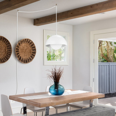 Luminaire suspendu en forme de dôme à 1 lumière Amelia