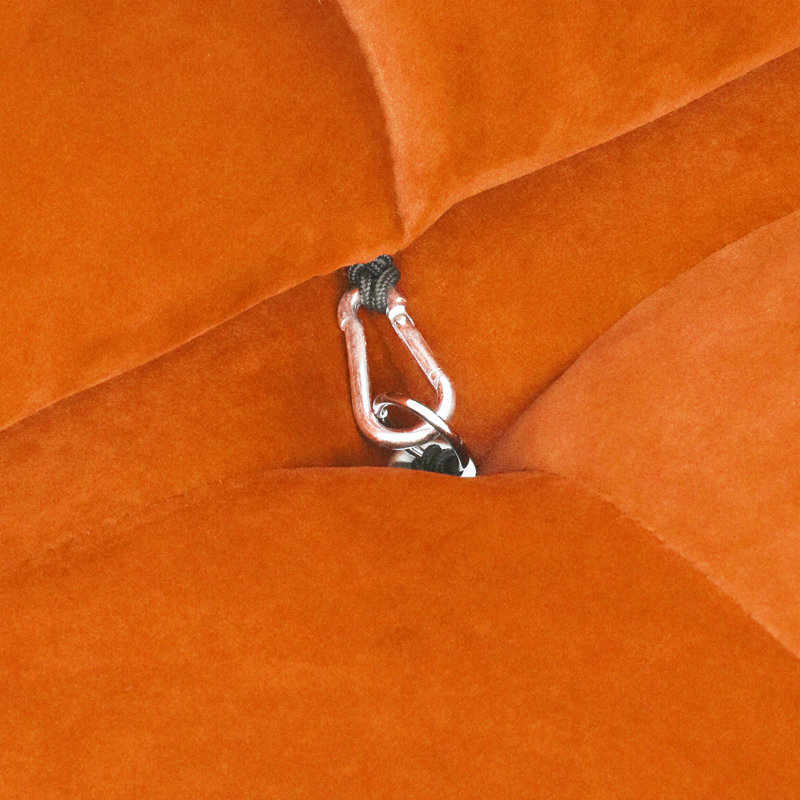 Causeuse cylindrique 69,3 po Cylar, Velours orange