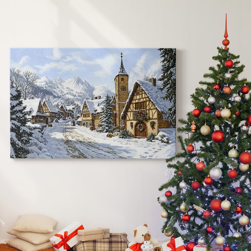 Christmas Holiday Arts - Toile tendue avec châssis, H 32 po x l 48 po