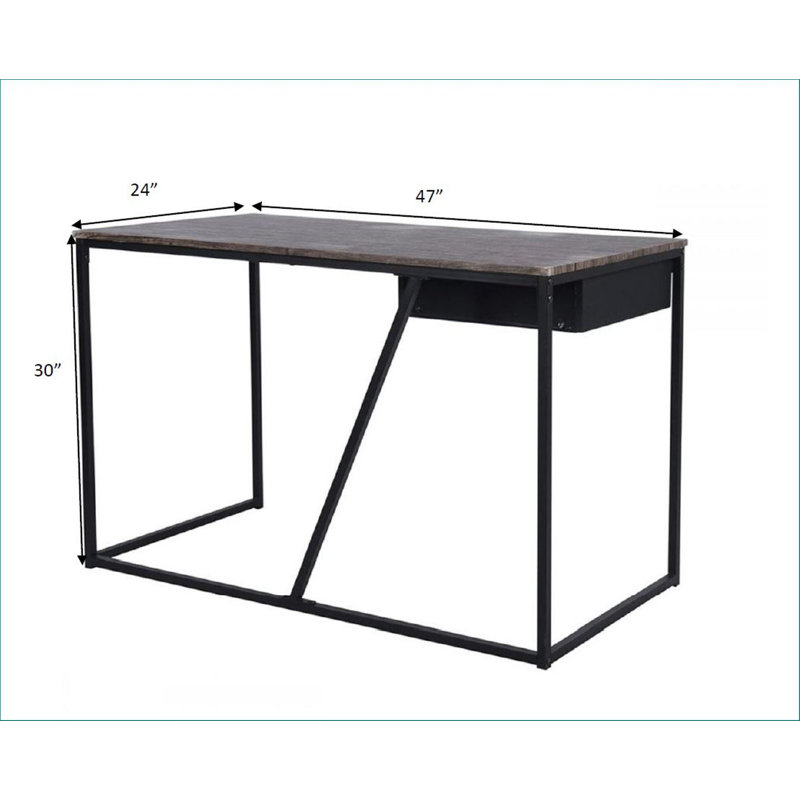 Metal Base Writing Desk