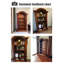 Ornate Arched-Top Traditional Bookcase with Carved Columns
