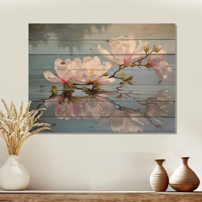 " White Grey Magnolias Magnolia Reflections II "