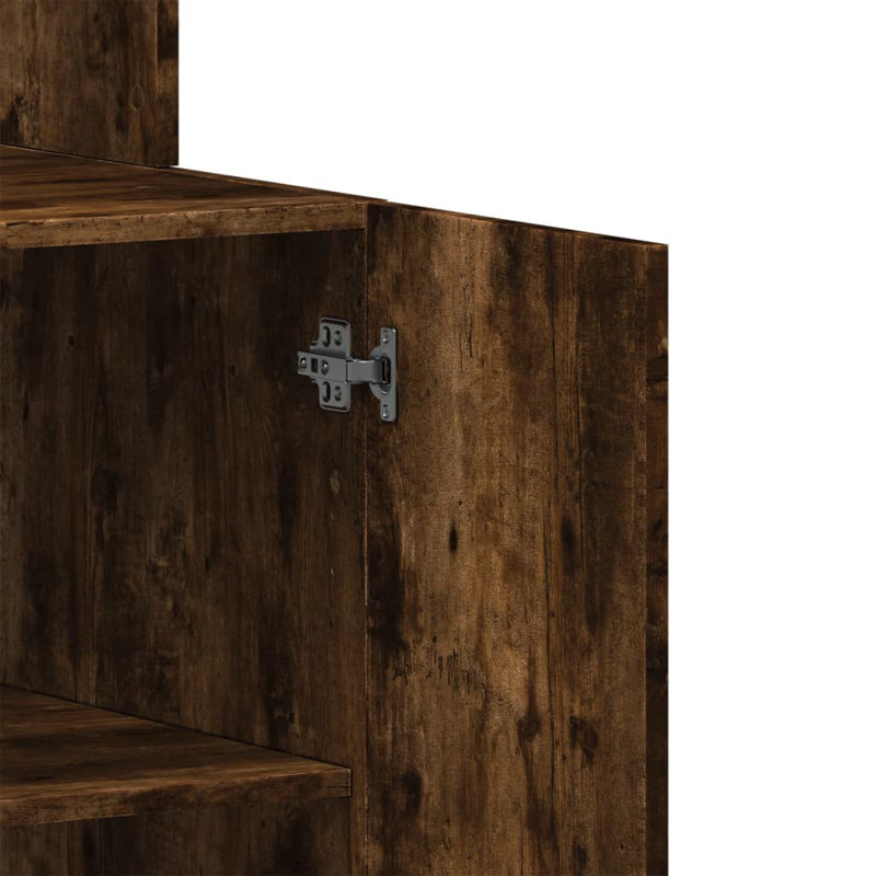 Kitchen Cabinet 60X50x180 Cm Engineered Wood, Smoked Oak
