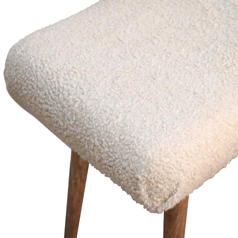 Cotton Blend Upholstered Bench