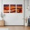 Desert Landscape With Dunes And Bare Trees Canvas Wrapped Wall Art Set Of 3