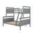 Fashionable Twin Over Full Bunk Bed With Safe Ladder And Protective Guardrail-1342346617