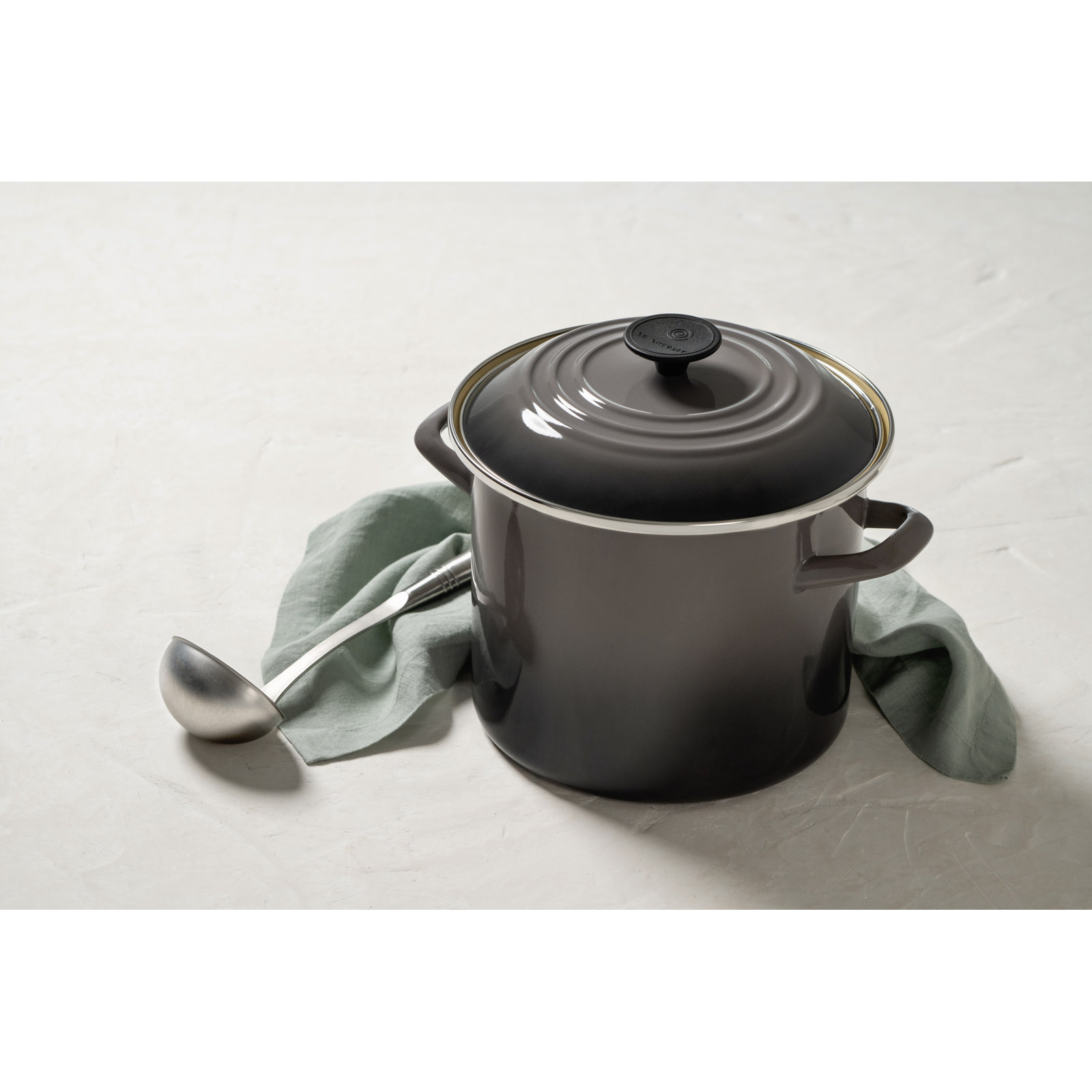 Le Creuset Enamel on Steel Stockpot with Lid, 8 qt., Oyster