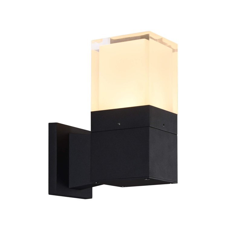 Applique murale d'extérieur moderne à DEL, H 9,25 po x l 4,5 po x P 6,75 po