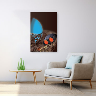 Planète bleue, voyage abstrait, paysage contemporain, art mural