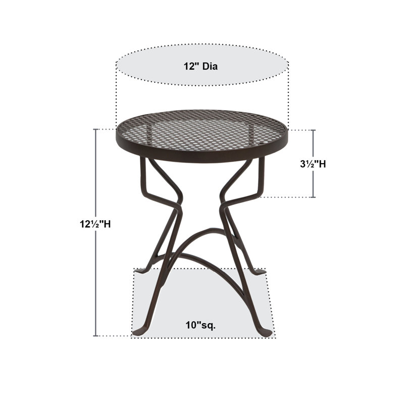 12" Roman Bronze Wrought Iron Capri Plant Stand