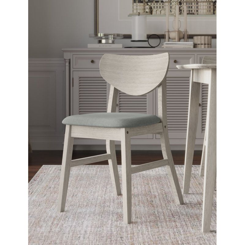 Arcolia 18.5'' H Fabric Upholstered Side Chair, Antique Gray