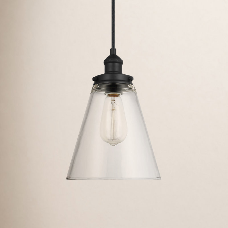 Topanga 1 - Light Single Pendant, 10.75" H x 9" W x 9" D, Midnight Black