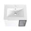 Meuble-lavabo mural 24 po avec lavabo en céramique, 2 portes à fermeture en douceur, meuble-lavabo et porte en verre 1/2, contreplaqué (emballage KD)-125514710