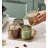 Acrylic Condiment Spice Jars,Condiment Spice Box With Lids And Spoons And Tray,Plastic Condiment Canisters,Seasoning Box 4 Pack,Seasoning Box Set For Kitchen To Storage Salt,Paprika,Sugar
