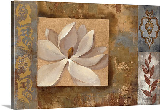 «Sunset Flower I» par Aniessa, reproduction d'art, H 32 po x l 48 po x P 1,5 po, Toile