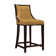 Upholstered Counter Stool with Solid Wood Frame