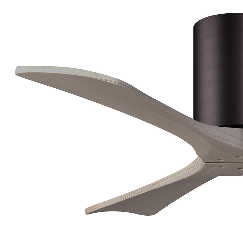 Ventilateur de plafond à 3 pales Olivier, Bronze brossé, Ton bois de frêne gris, 42"