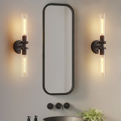 2 Pcs Wall Sconces Modern Wall Light Fixtures Black
