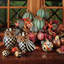 Courtly Stripe Owl Figurine/Sculpture