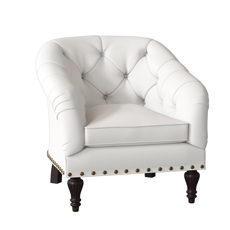 Siena Barrel Chair, Gray, Black Walnut, French Natural