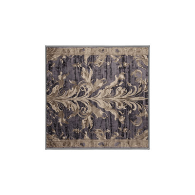 Machine Washable Gray Area Rug