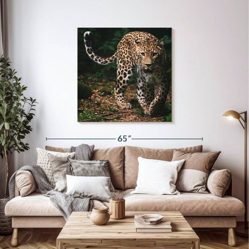 Brampt Wild Persian Leopard, 39" H x 39" W