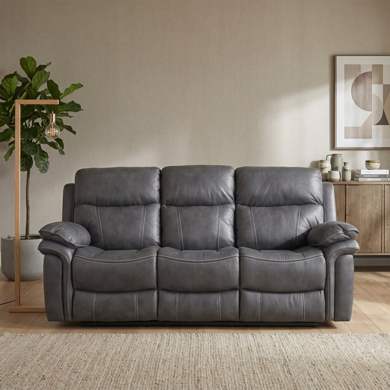Adalynn Permian Seater Reclining Sofa, Charcoal Grey, 3