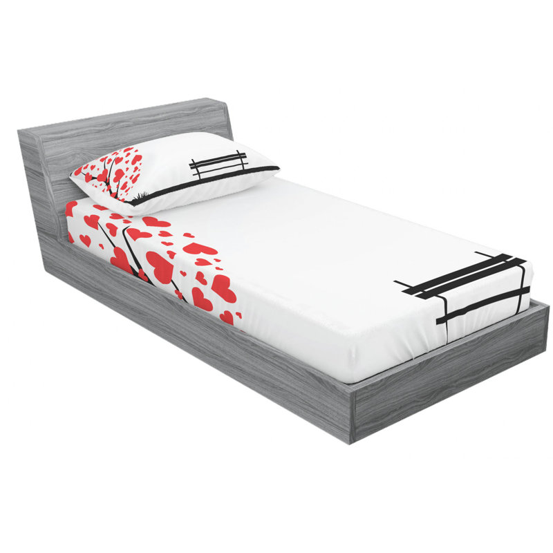 Microfiber Sheet Set, Twin Sheet Set with Fitted Sheet