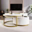 Table basse gigogne blanche avec tiroir-830268044-830268045