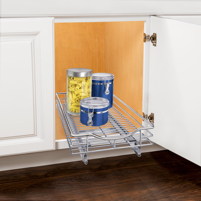 Chrome 11" x 18" Slide Out Cabinet Organizer