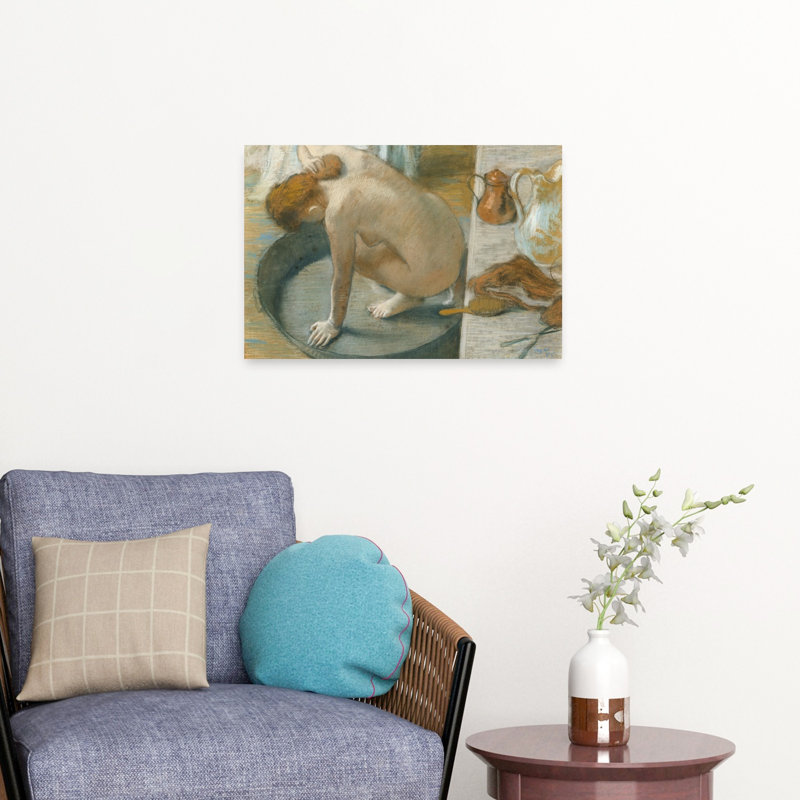 La Baignoire, 1886, estampe d'art mural abstrait contemporain impressionniste, H 16 po x l 24 po
