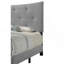 Grand lit en tissu gris Venacha