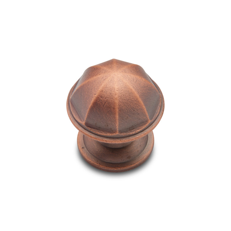 CK Series 1 1/16" Diameter Mushroom Knob, Distressed Copper