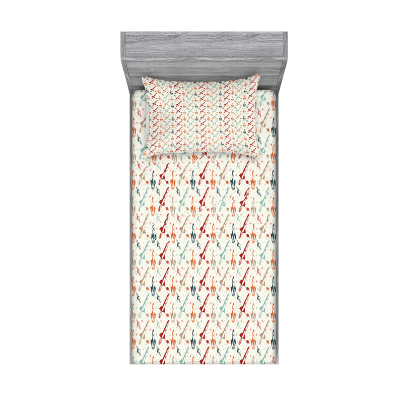 Microfiber Sheet Set, Twin Sheet Set with Fitted Sheet