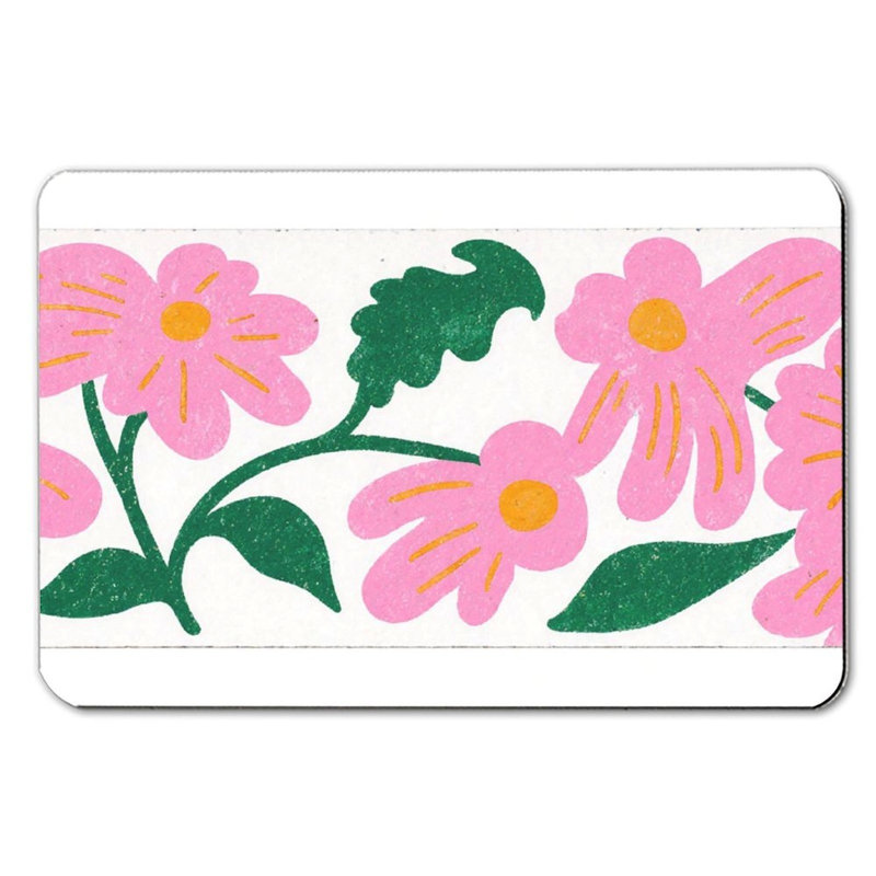 Tapis de bain rose minimaliste 16 po x 24 po